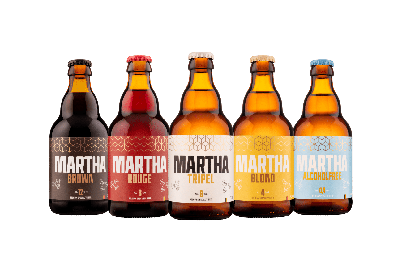 Goûtez à notre bière Martha : Tripel, Rouge, Brown, Blond, Alcohol Free