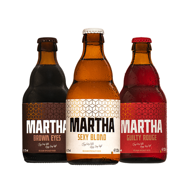 Goûtez à notre bière Martha : blonde sexy, plaisir coupable et yeux marrons